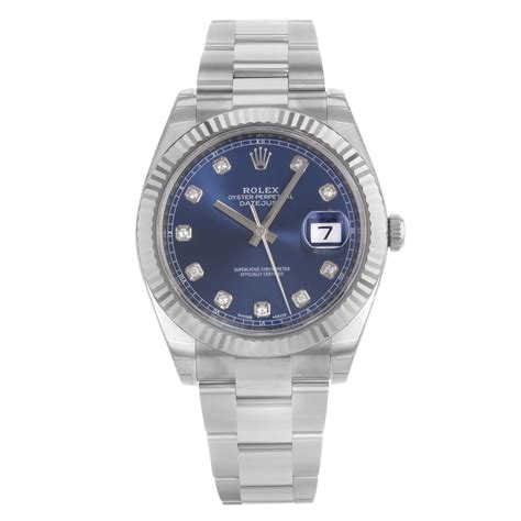 rolex datejust esfera azul